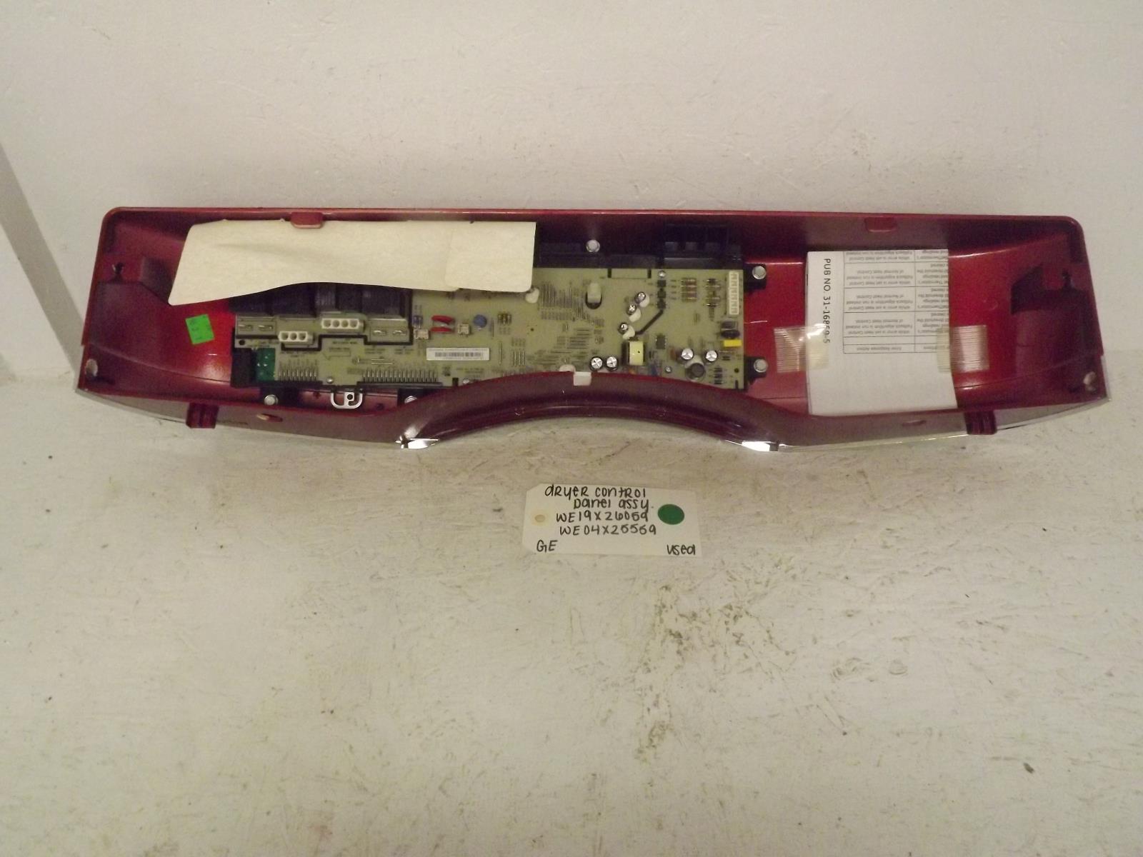 GE Dryer WE19X26059 Control Panel Assembly Used GE Dryer WE19X26059 Control Panel Assembly Used